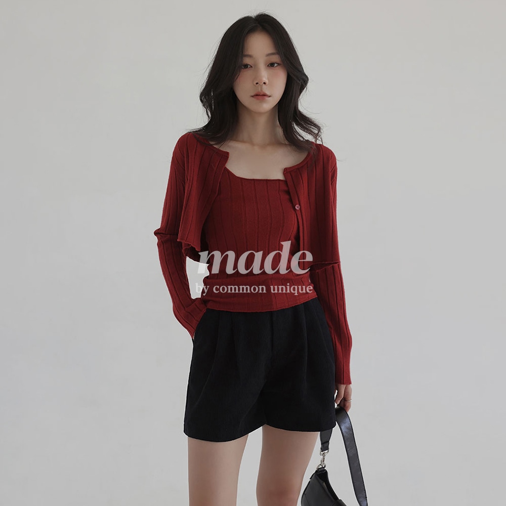 [MADE] エリノニットスリーブレスセットカーディガン