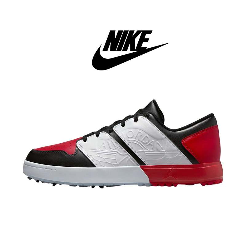 送料無料 JORDAN NU RETRO 1 LOW GOLF CHICAGO FZ4153-001ナイキ 韓国正規品 ジョーダン ゴルフ シューズ スニーカー 靴 スパイクレス メンズ レディース