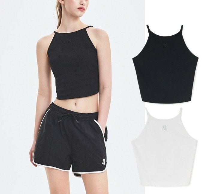 Basic Slim Crop Sleeveless Top 3FTOB0153-50WHS, 3FTOB0153-50BKS