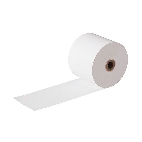 TANOSEE感熱レジロール紙 中保存 幅58x直径71mmx長さ63m 厚み約0.065mm 芯内径12mm1セット（80巻：5巻x16パック）