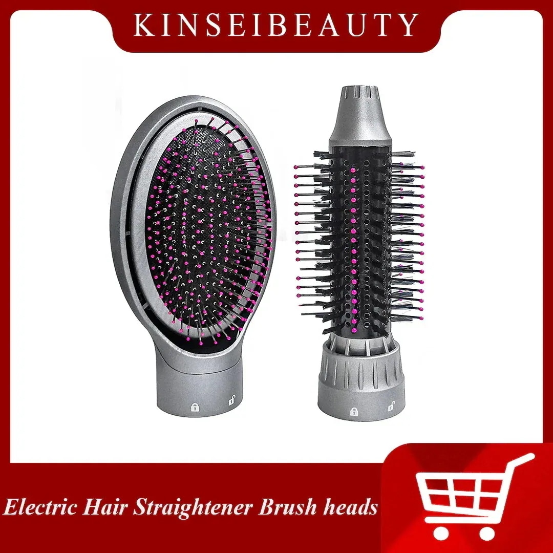 新品ヘアアイロン 電動ヘア矯正ブラシヘッド ストレートアイロン ヘアストレート＆カール 2way カールアイロン