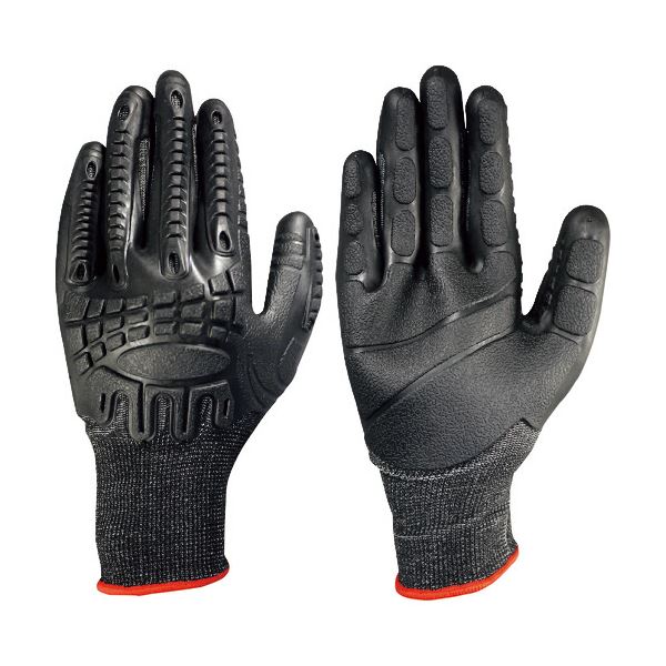 （まとめ） 富士グローブインパクトタフ BD-506 M 黒 7076 1双 [x5セット]