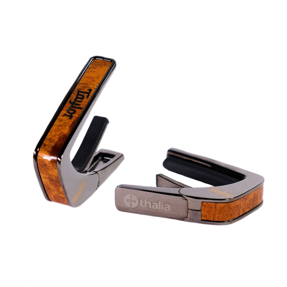 Thalia Capos ギターカポ Taylor コラボモデル ブラッククローム仕上げ TH-TYLCB-02 Hawaiian Koa アメリカ製【並行輸入】