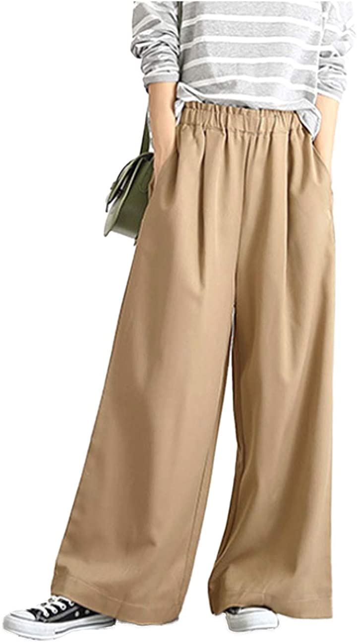 ゆったり ワイドパンツ ベイカー ガウチョパンツ 大きい サイズ 春 服 レディース(ブラウン, L)