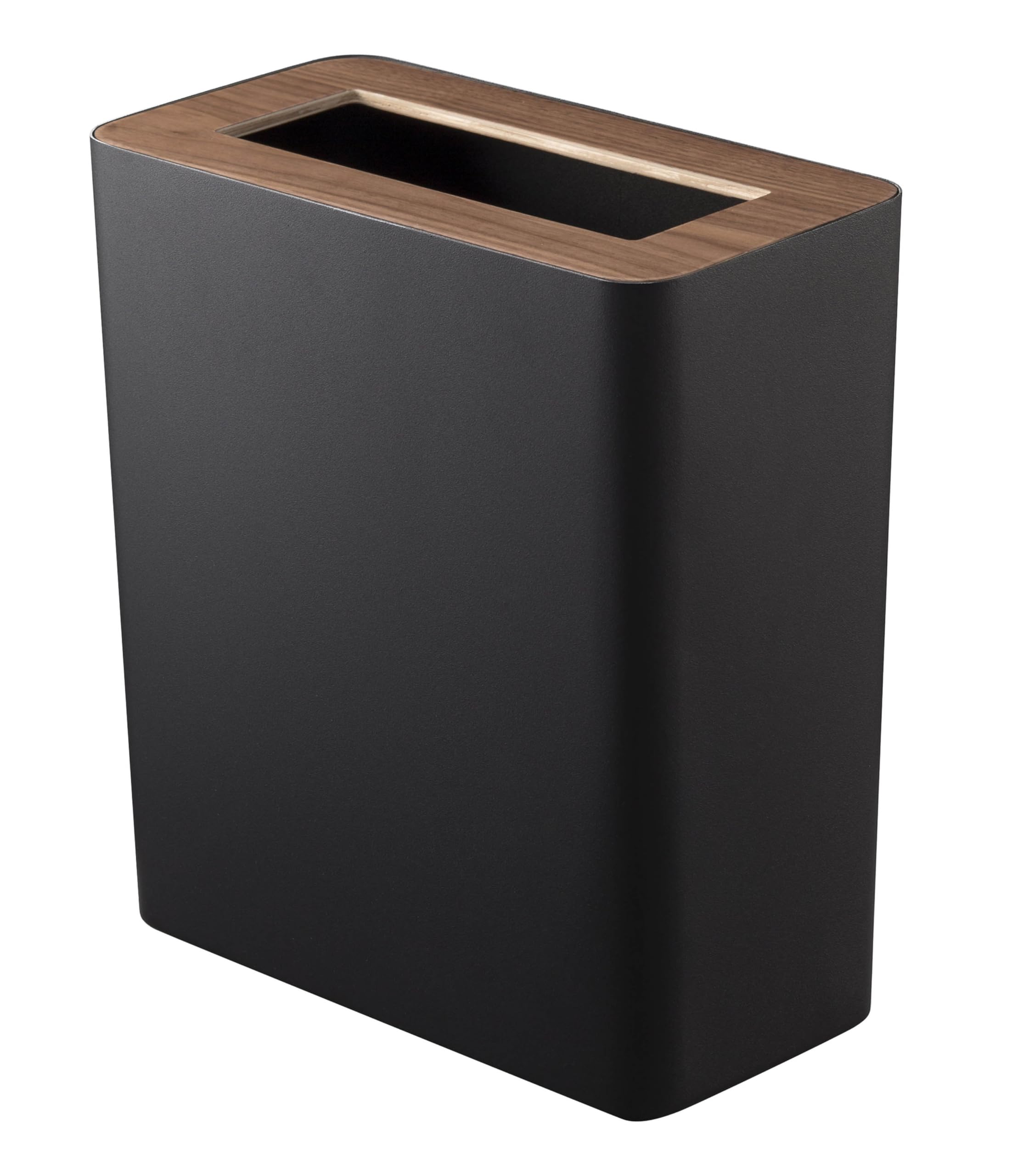 山崎実業(Yamazaki) トラッシュカン 角型 ブラウン 約W28×D15×H30cm リン RIN 袋が見えない ゴミ箱 3195