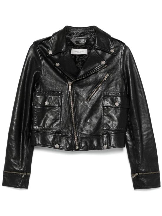 GOLDEN GOOSE Women Leather Jackets GWP02137 P00119590100 Black