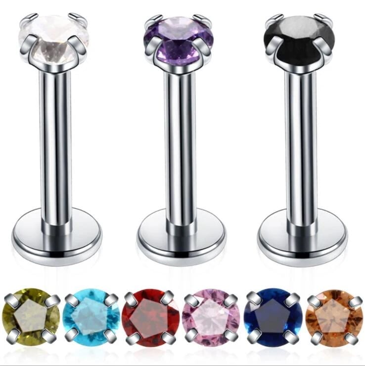 16Gボディピアス 片耳用 軟骨ピアス ボディピアス サージカルステンレス ボディピアス 軟骨ピアス ラブレット スタッド 16ゲージ サージカルステンレス