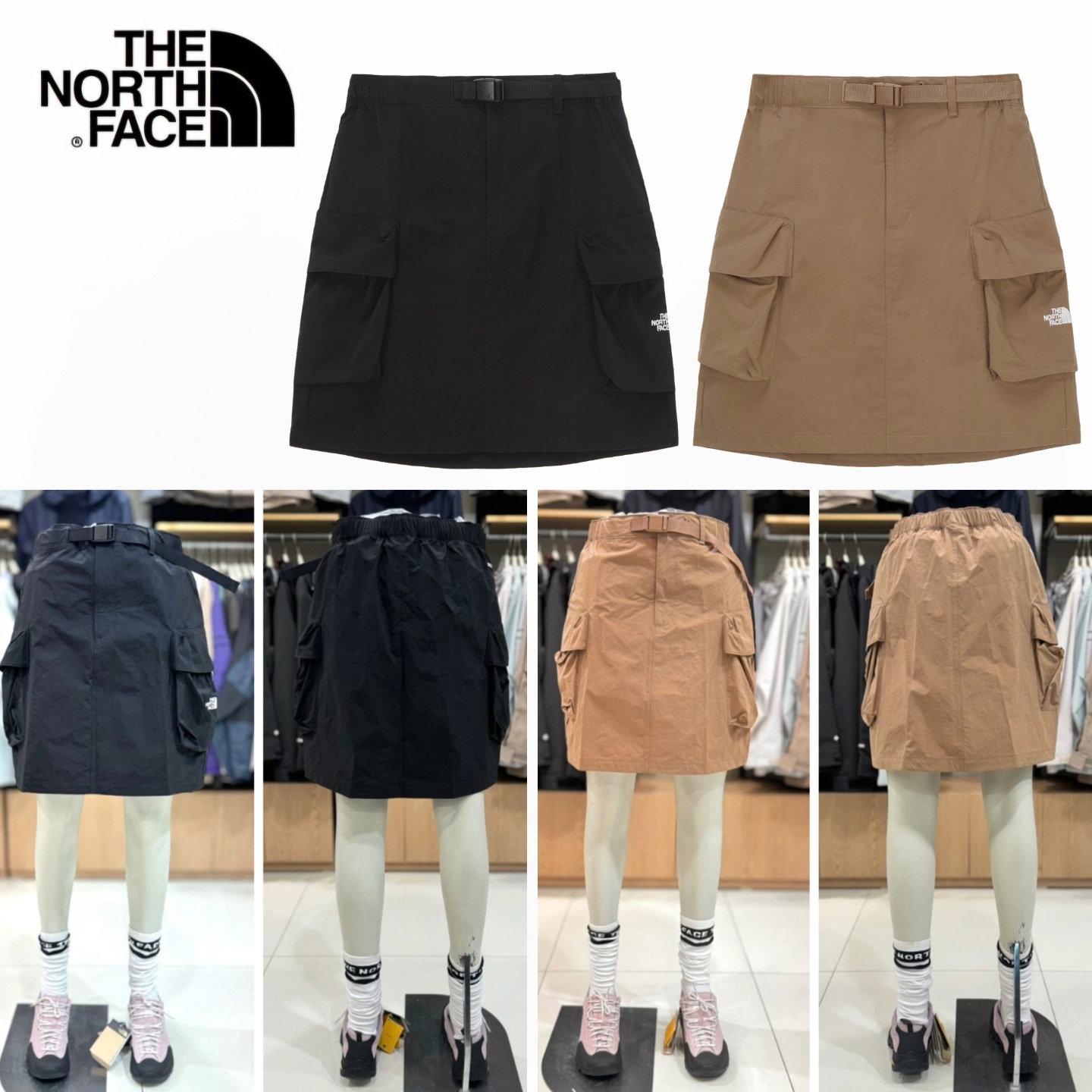 WS MOUNTAIN CARGO SKIRT 女性 マウンテン カーゴ スカート カーゴ スカート スタンダードフィット スカート ミディアム スカート 楽な スカート ゴム紐 スカート