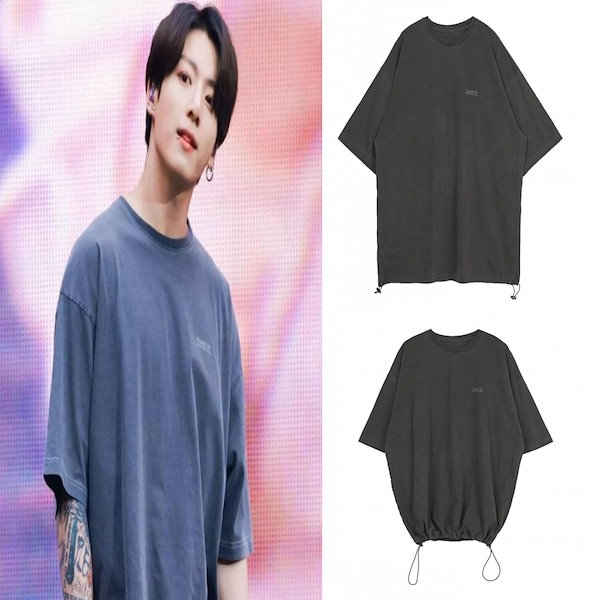 [公式販売店] 23SS BTS ジョングク 着用 reversible pigment string T-shirt