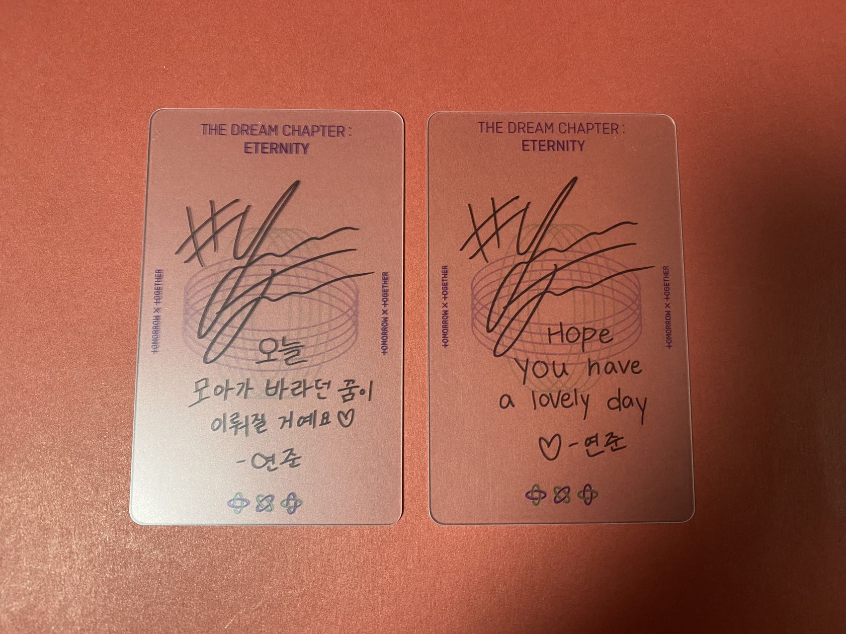 TXT ヨンジュン eternity ラキドロ 　サイン　透明トレカ