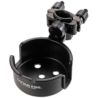 他サイト： キャプテンスタッグ　チェア用カップホルダー (幅100×奥行165×高さ80mm/ブラック)　UC-1695の商品画像
