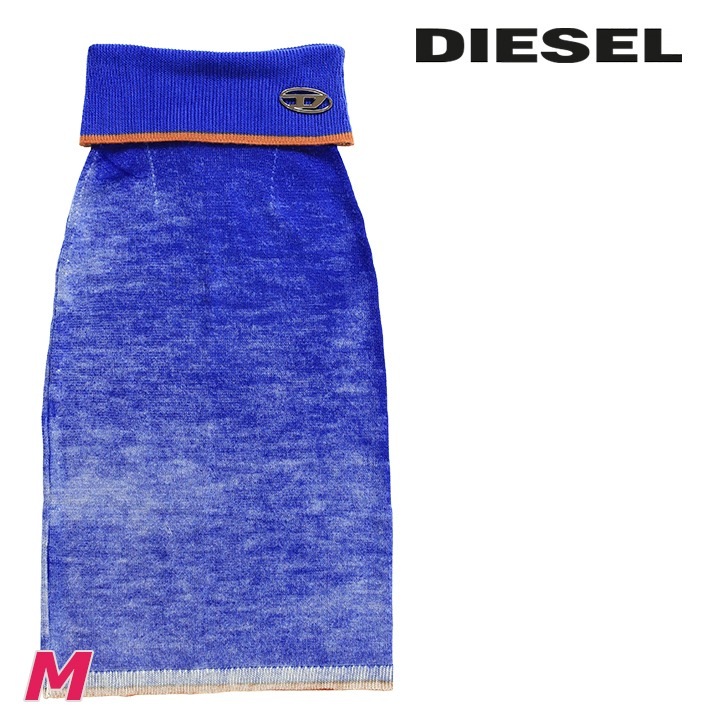 ウールニットスカート レディース M-ARILOU オーバルDメタルロゴ ミディ丈 die-l-s-f8-34n