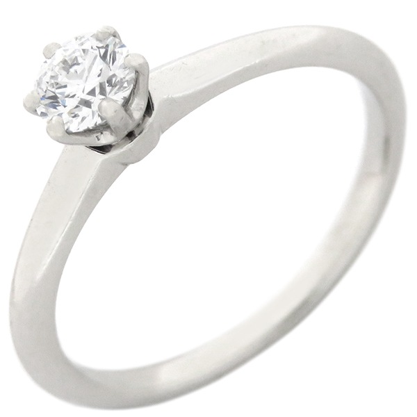 ティファニー Tiffany & Co リング 指輪 ソリティア ダイヤリング Pt950 ダイヤモンド プラチナシルバー T＆Co. 一粒 1P 10号【中古】