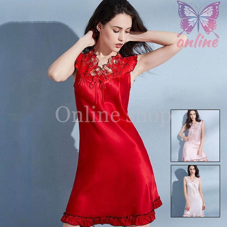 3枚購入で200円OFF レディースパジャマ ワンピースパジャマ 春夏 パジャマ ルームウェア レディース シルク　 ナイトウェア 部屋着 可愛い ランジェリー　冷房対応　快適ストアをフォローする