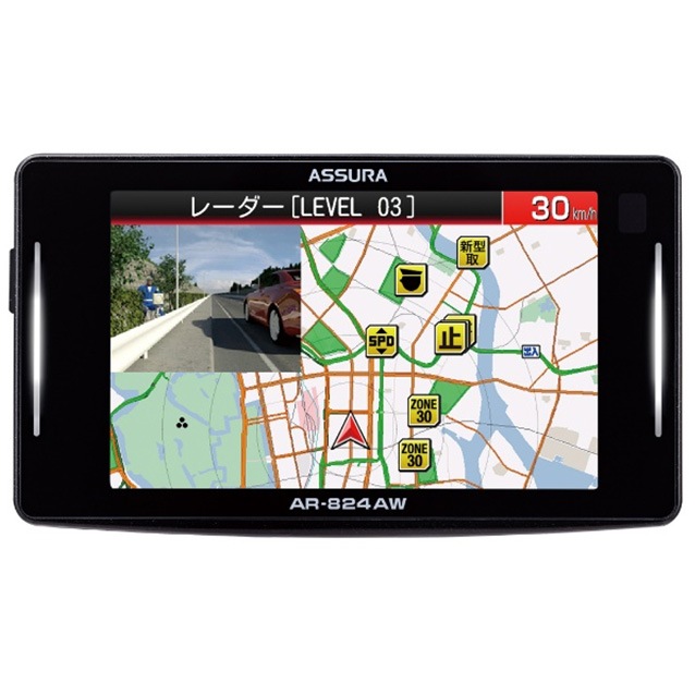 セルスター 3.7インチ液晶 　ワンボディレーザー式オービス対応セーフティレーダー AR824AW