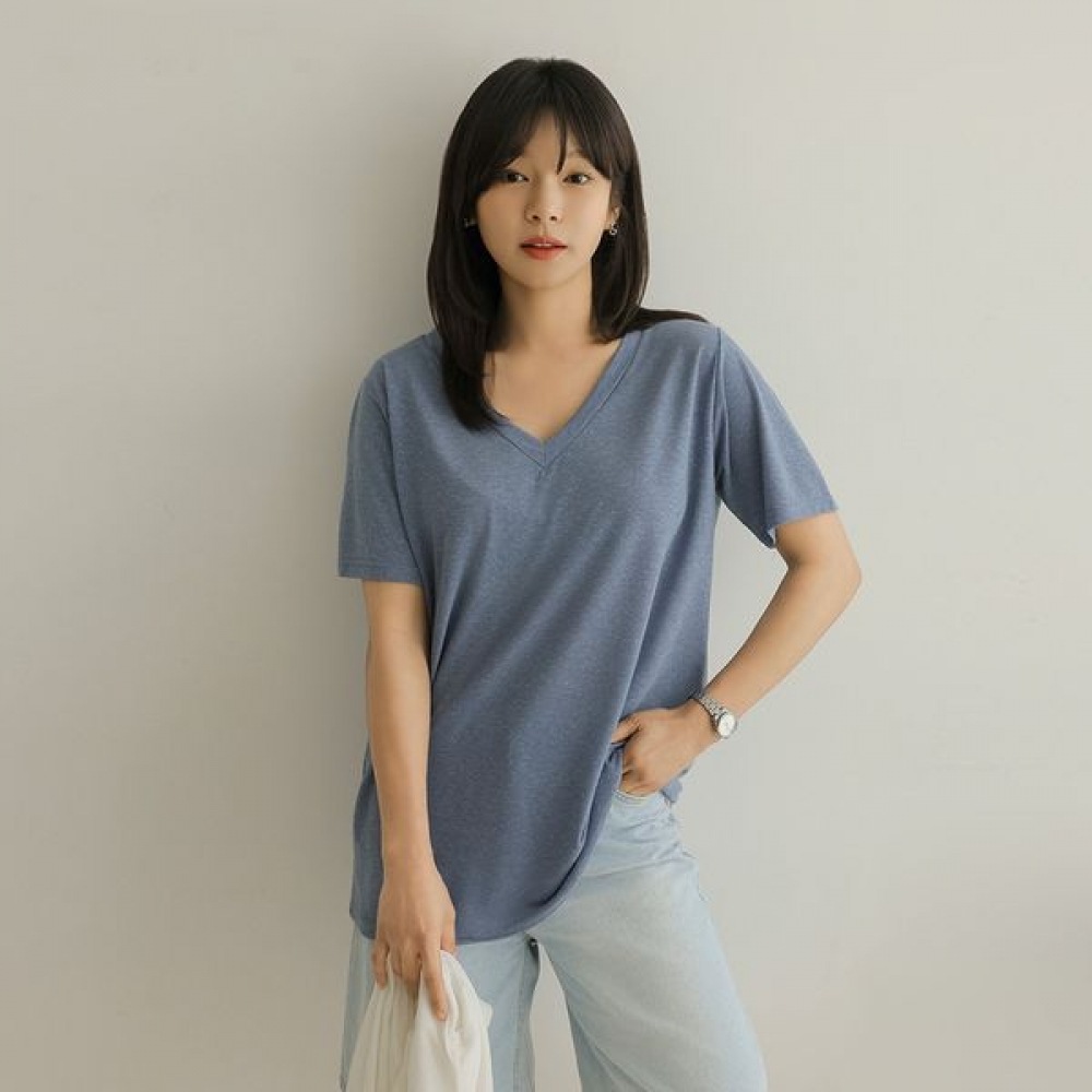 [Elysia] ルーソンリネンVショートスリーブTシャツ 5,292円