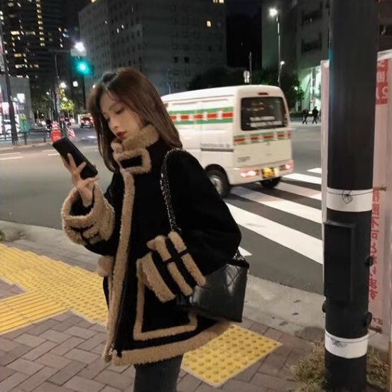 アウター コート ボアブルゾン 袖あり 長袖 スタンドカラー もこもこ ファスナー ポケット 前開き PU 厚手 かわいい 大人可愛い カジュアル 大人 おしゃれ お洒落 かっこいい 大人女子 6,619円