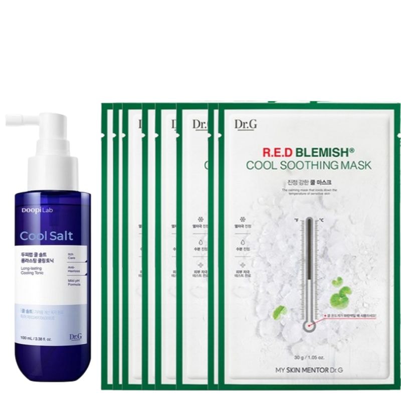 スカルプラボ クールソルト ロングラスティング クーリング ヘアトニック 100ml ＋ レッドブレミッシュ クールスージングマスク（10枚）セット