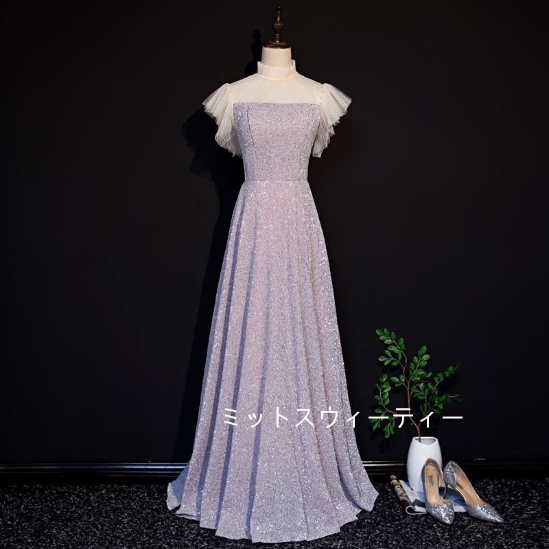 カラードレス ロング 安い パーティードレス 演奏会 結婚式 フォーマル イブニングドレス 花嫁 カ