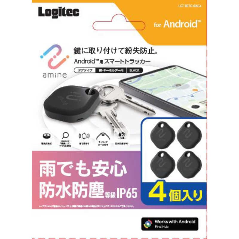 エレコム　ELECOM　スマートトラッカー タグ型 IP65設計 Android対応 電池交換タイプ 4枚入リ　LGT-BETG1BKG4