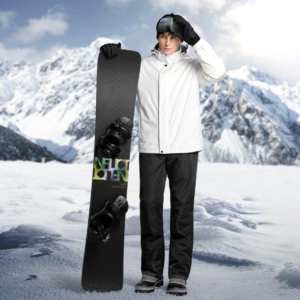 大人用男性用防水防寒サスペンダー付きボードスキー釣りパンツ