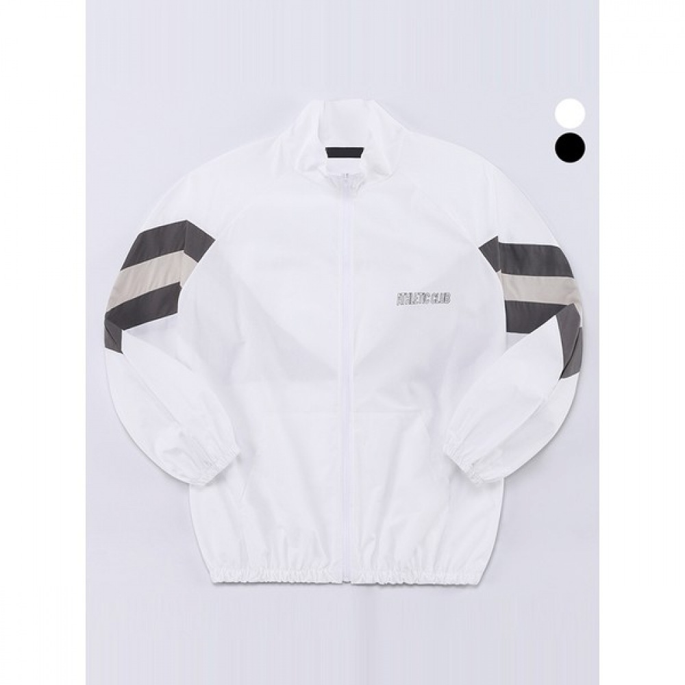 (Juans) オーバーフィットアスレチックカラーアノラックジップアップウインドブレーカー BNJP3201