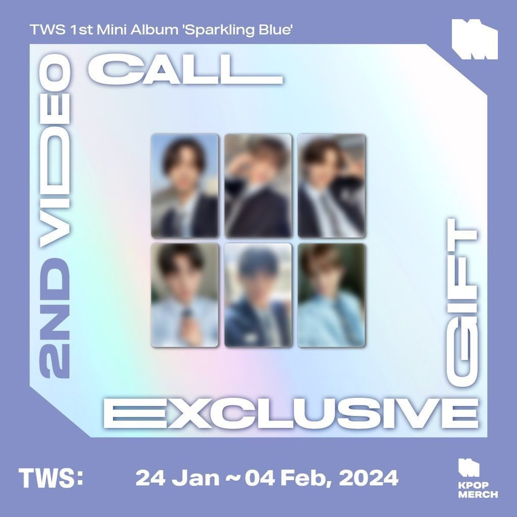 [KPOP MERCH VIDEO CALL6 SET ]TWS - 1st Mini Album Sparkling Blue(NO ALBUM,ONLY PHOTOCARD)