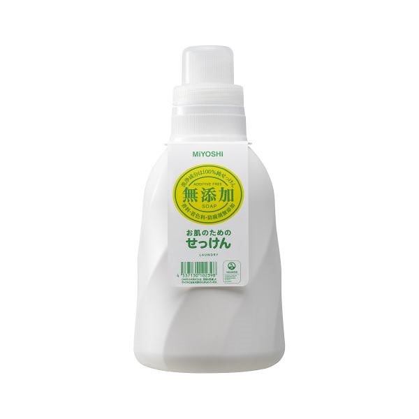 （まとめ）無添加 洗濯用液体せっけん 詰替 1100mL[x5セット]