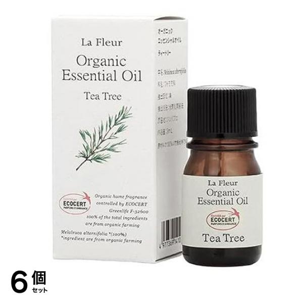 LaFleur(ラ・フルール) オーガニックエッセンシャルオイル ティートリー 3mL 6個セット