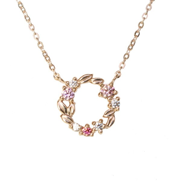 リボン済&紙袋 正規品 ネックレス レディース リースモチーフ ネックレス ペンダント 4度 c プレゼント シルバー 祝い 喜ばれるギフト