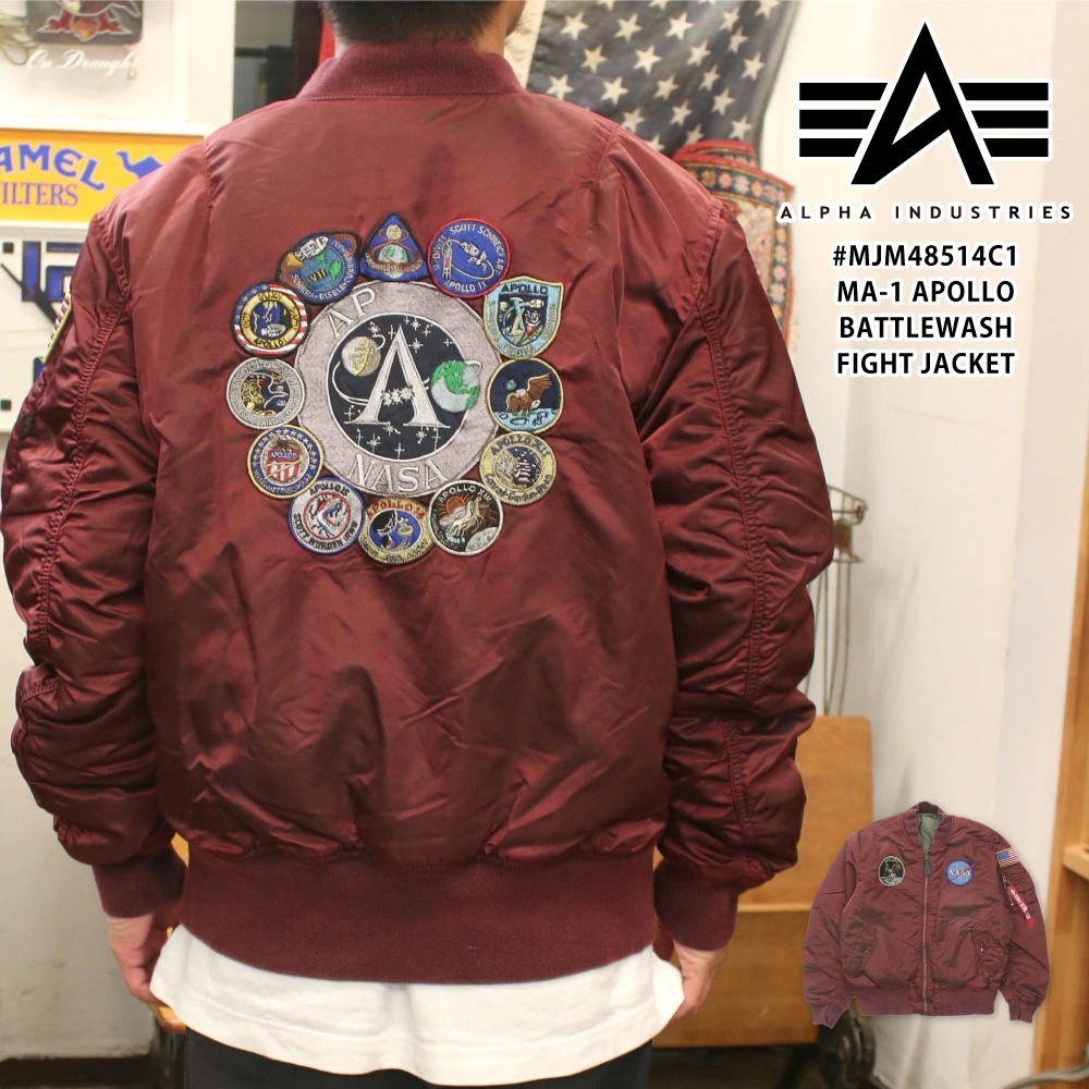 絶対一番安い Ma 1 Apollo Nasa フライトジャケット メンズ レッド ジャンパー ブルゾン オプション2 Xl 005 Www Viacaocatedral Com Br
