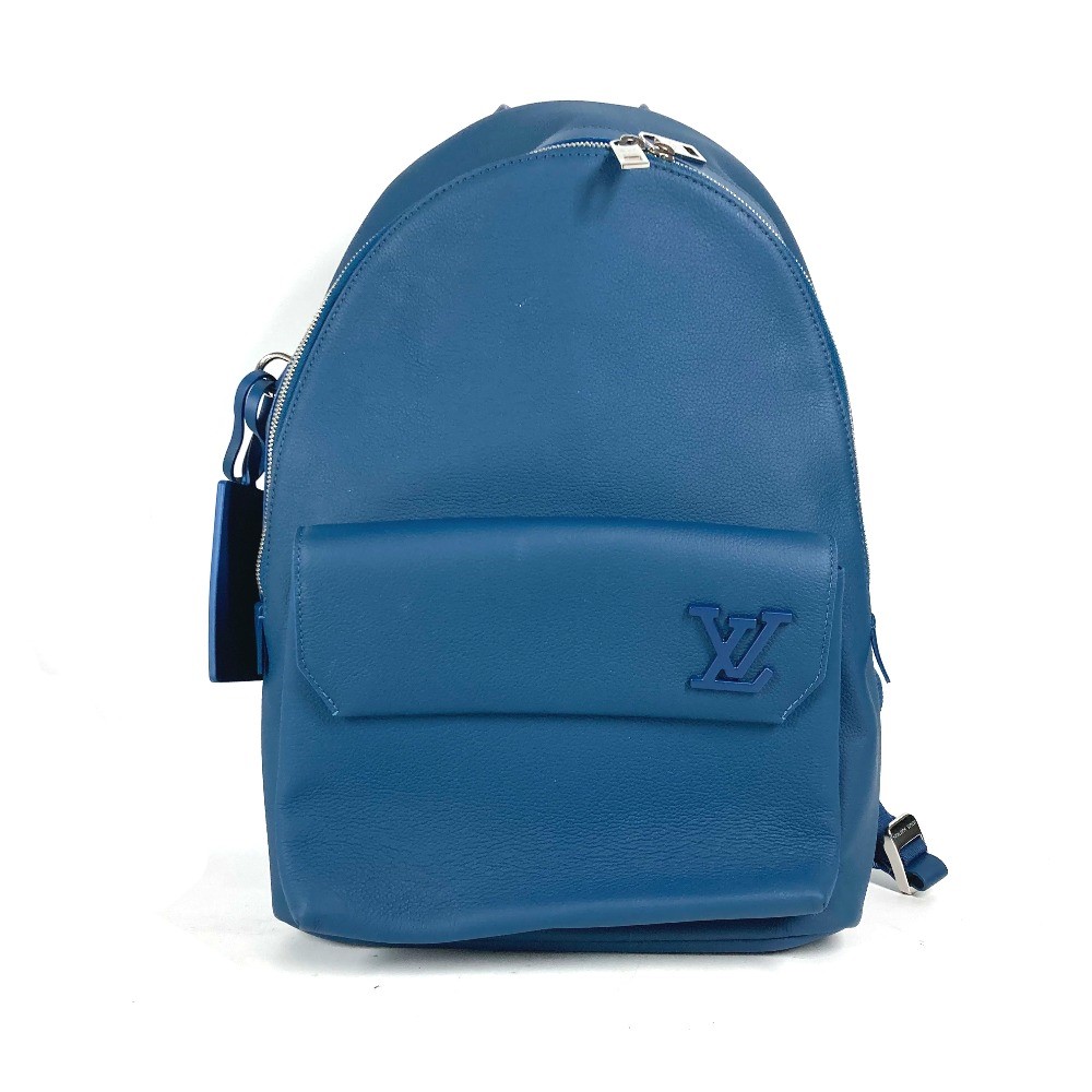 リュックサック M23735 テイクオフ・バックパック LV アエログラム カバン バックパック レザー ブルー アトランティック ブルー