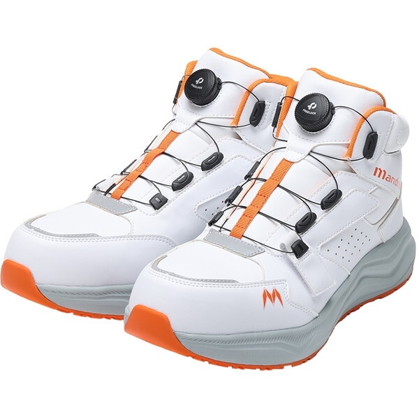 丸五 #969 ホワイト 25.5 マンダムDIAL-EZ ダイヤル式 安全スニーカー