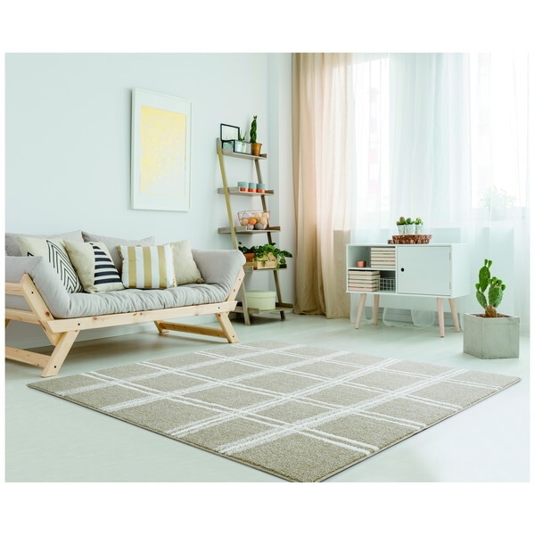 アスワン CA660165 『ファブリーズラグ』 ノッカ ベージュ 約130x190cm メーカー直送