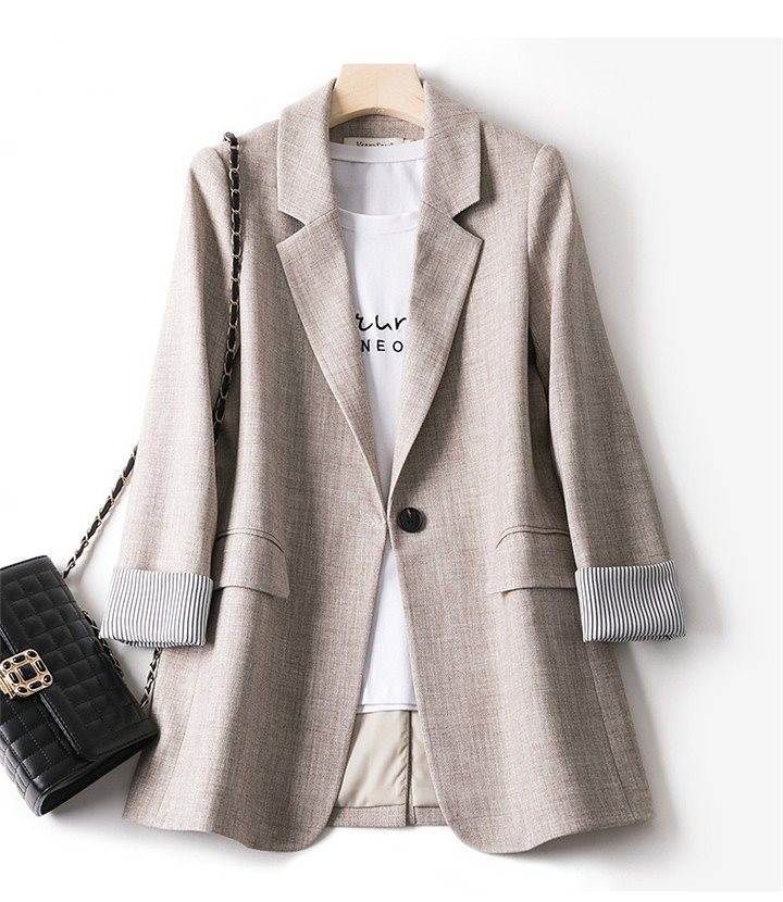 にぴったりテーラードジャケット レジャー 新作 ゆったりする 怠惰な風 韓国 百掛け タイド4 L 着まわし力 スリム 女の子ファッション