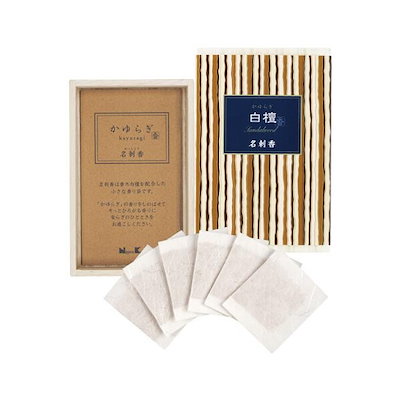 他サイト： 香り袋 サシェ かゆらぎ 白檀 名刺香 桐箱 サンダルウッド 6袋入 文香 約35g 名刺 財布 ポーチ 香木白檀の商品画像