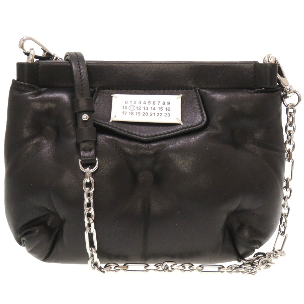 美品 チェーン グラムスラム レッドカーペット ミニ ショルダーバッグ レザー/レザー ブラック 0060【中古】 ユニセックス