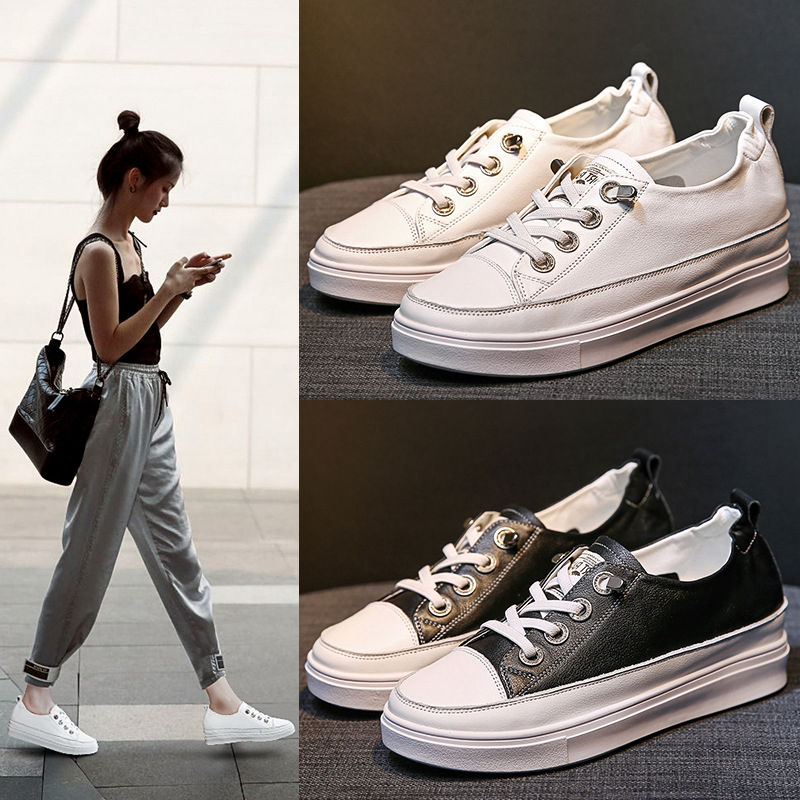 送料無料 スニーカー 靴 レディース 白 インヒール スニーカー ローカット インヒール レースアップ 歩きやすい スニーカー レディーススニーカー 厚底 スニーカー インソール シューズ 靴 女性