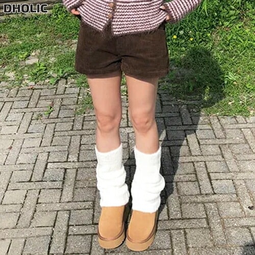 コーデュロイベーシックショートバックポケットカラーパンツ・1945074