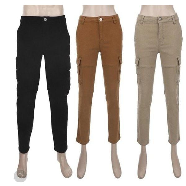 ()共用アウトポケットストレートパンツ(裏地起毛)(JQ4PTU142)