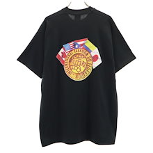 3258 90s シングルステッチ　アニマル　ゼブラ　フルーツ　Tシャツ　黒 古着 90s USA製 HARLEQUIN シマウマ ゼブラ モノクロ アニマル