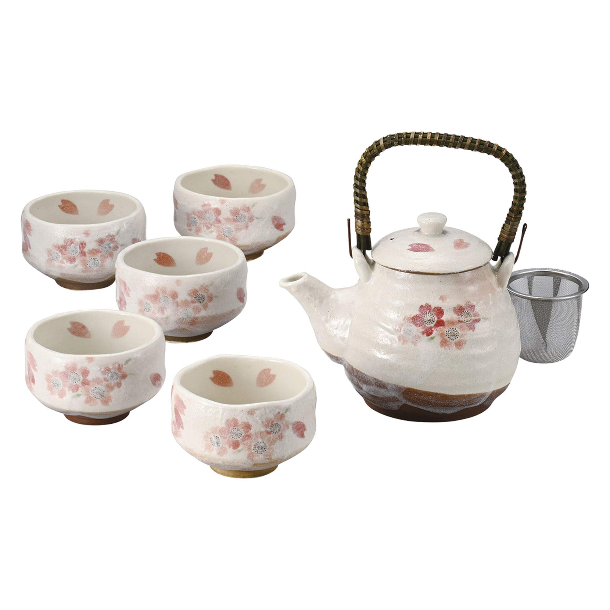 陶彩「白雲」ざくら 新茶器揃