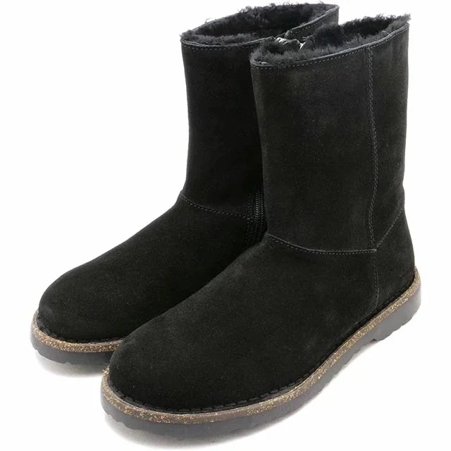 ブーツ ウプサラ ジップ シアリング [1030242] レディース ドイツ製 コンフォートブーツ 防寒 BLACK SUEDE-LEATHER 正規取扱店