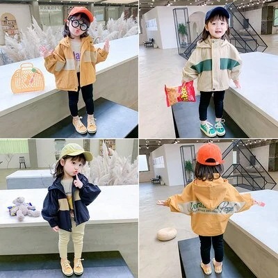 女の子 帽子 パーカー 中 子供 年齢服 子供服 2021 秋 新作 赤ちゃん 洋服 色合わせ 上着