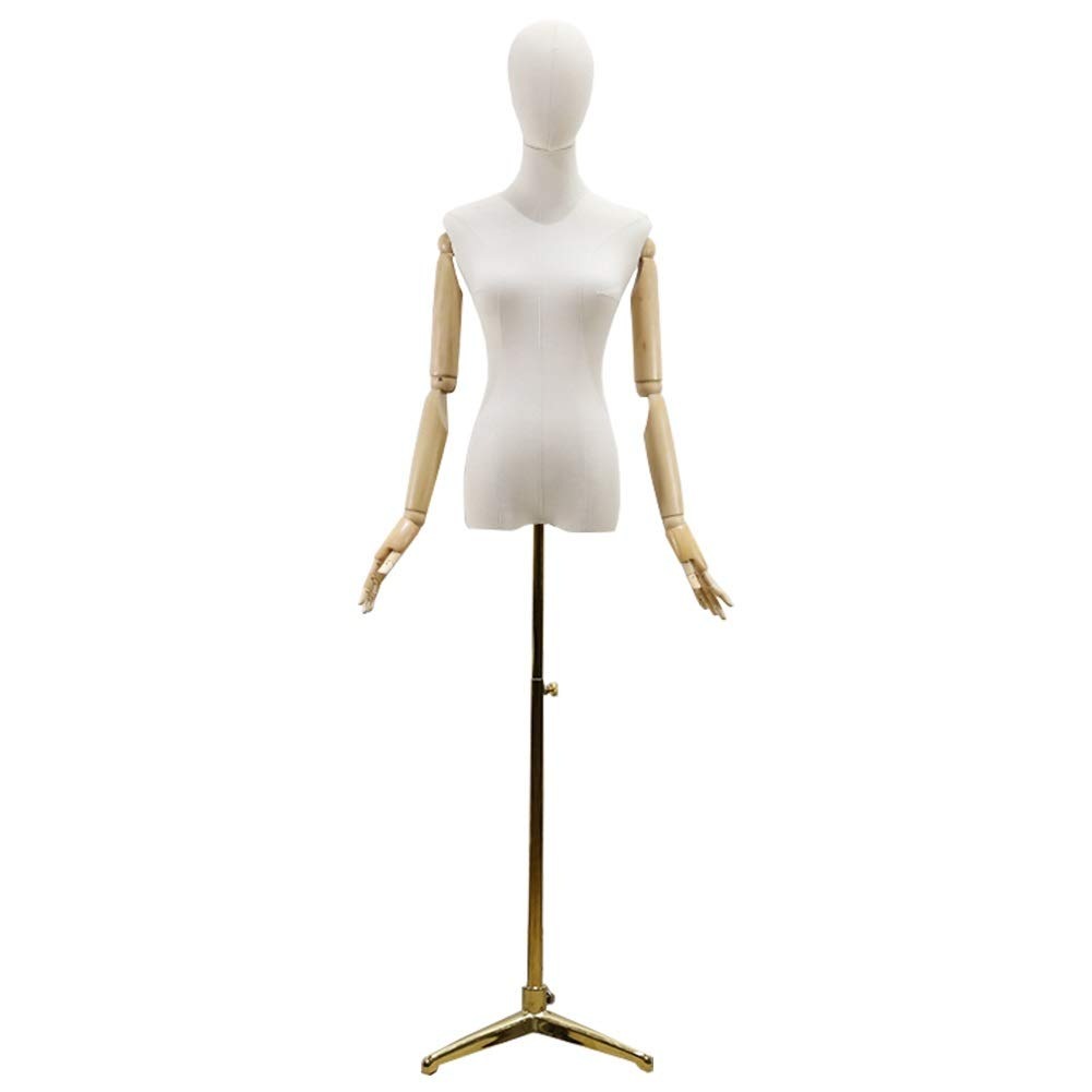 マネキン 上半身 トルソー レディース 取り外し可能なヘッドとアーム付き 高さ調整可能 5つのスタイル 衣料品ディスプレイ用
