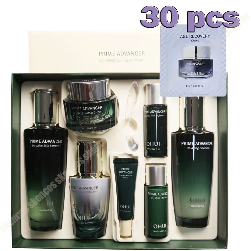 プライムアドバンサー 3種企画セット最新型/スキン+エマルション+クリーム+旅行用キット+Age Recovery クリーム 30EA/30mlサンプル