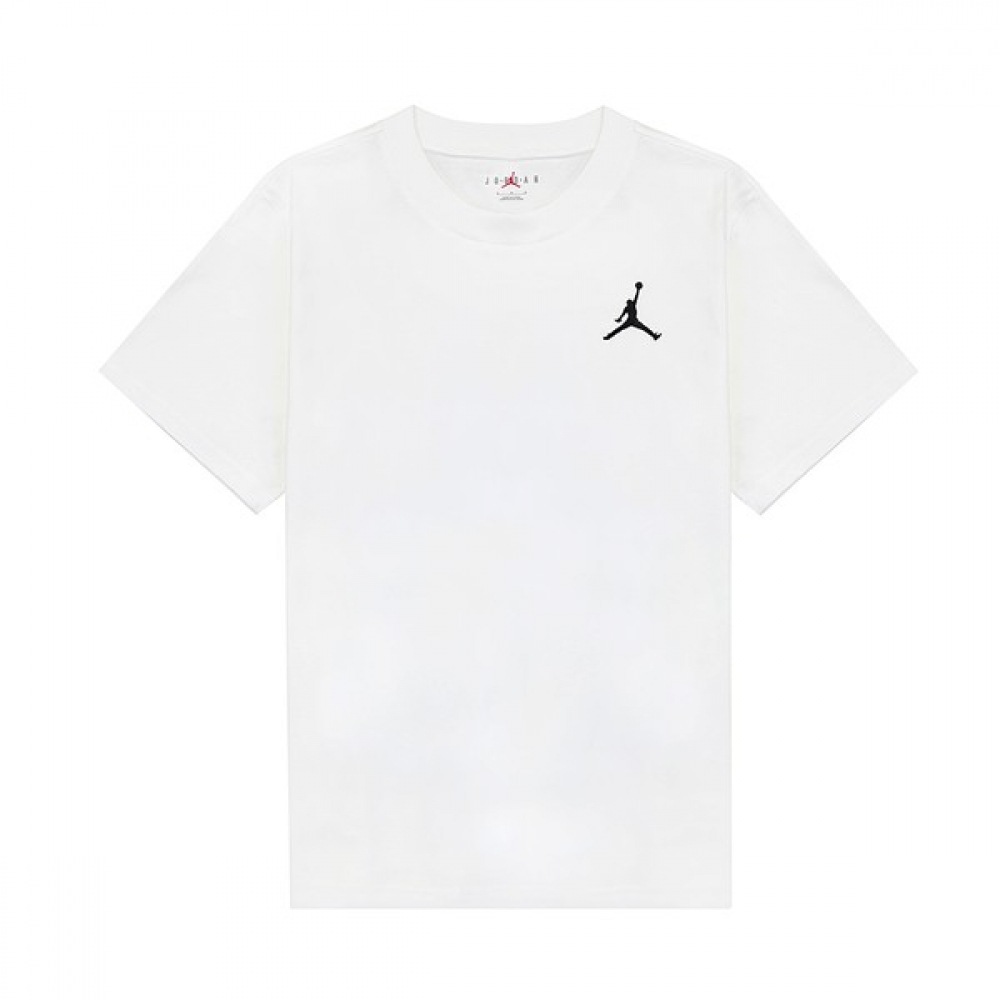 [ナイキジュニア] ナイキジョーダンジャンプマンエンブロイダリーコットンショートスリーブTシャツホワイトDC7486-100