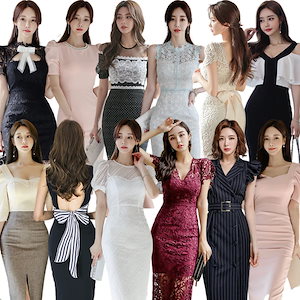 2023 夏新品 韓国ファッション レディースパーティードレス ワンピースVネック OL正式な場合ドレス