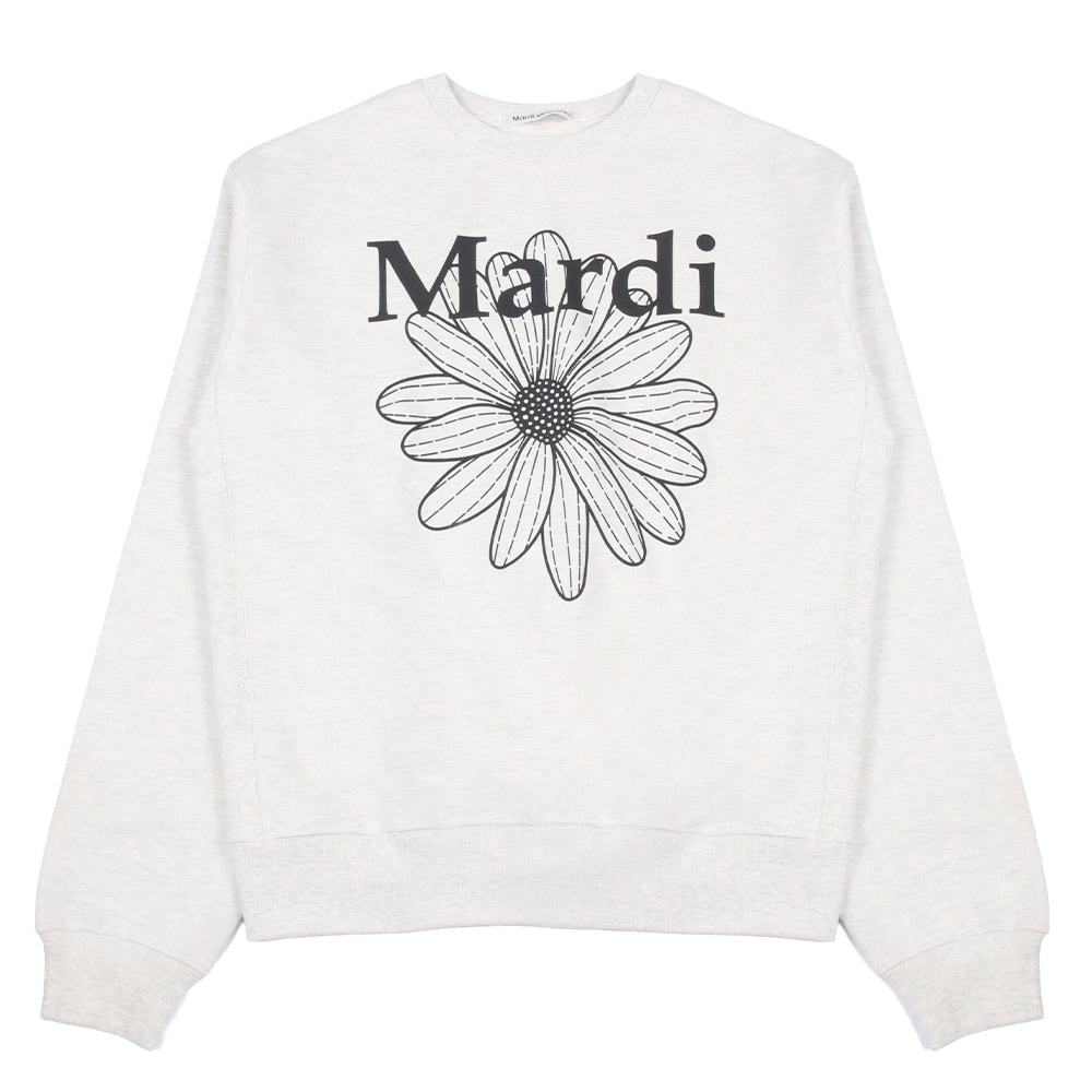 OVERSIZED SWEATSHIRT FLOWERMARDI OATMEAL BLACK 長袖 レディース 韓国 ファッション アパレル