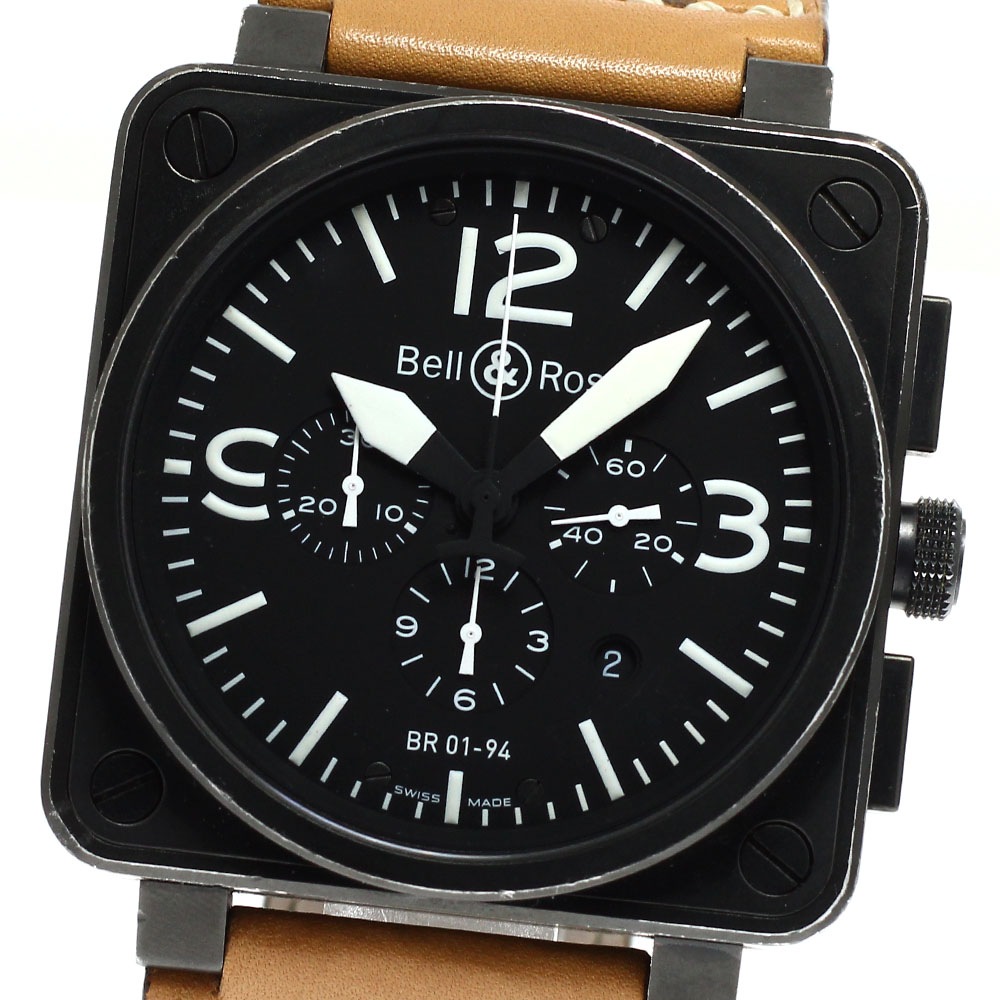 ベル＆ロス Bell＆Ross BR01-94 アビエーション デイト クロノグラフ 自動巻き メンズ _932314【中古】